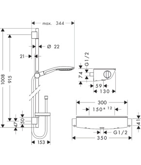 Смеситель Hansgrohe Ecostat Select 27037400