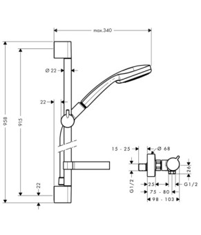 Смеситель Hansgrohe Croma 27086000