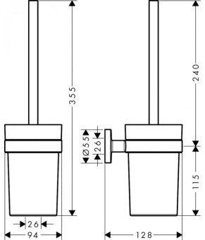 Ершик для унитаза Hansgrohe Logis Universal 93286000