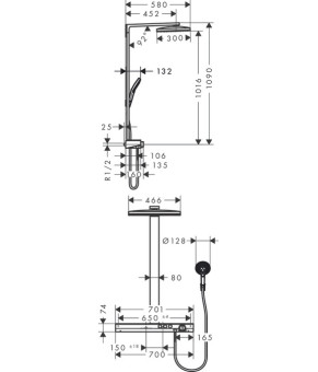 Душевая система Hansgrohe Rainmaker Select 27109400