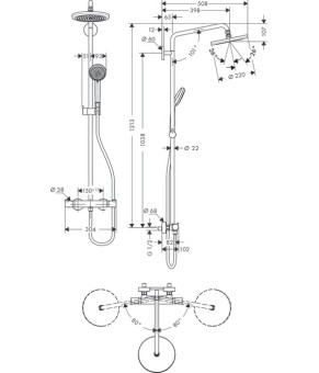 Душевая система Hansgrohe Croma 27188000