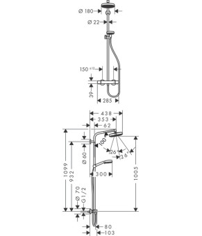 Душевая система Hansgrohe Crometta 27265400