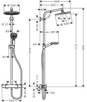 Душевая система Hansgrohe Crometta S 27268000