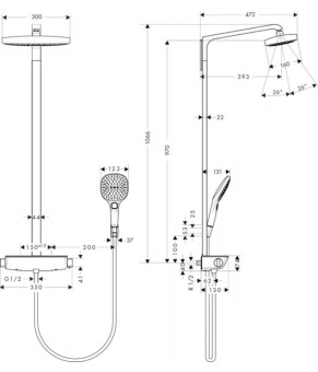 Душевая система Hansgrohe Raindance Select E 27282400
