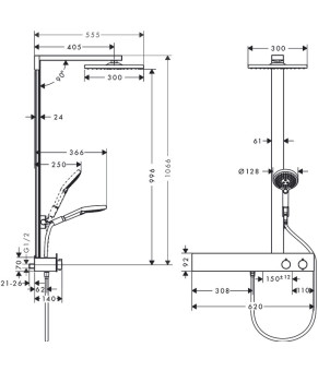 Душевая система Hansgrohe Raindance E 27364000