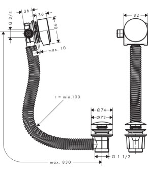 Наполнитель Hansgrohe 58112000