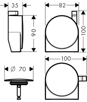 Внешняя часть излива Hansgrohe Exafill S 58117990