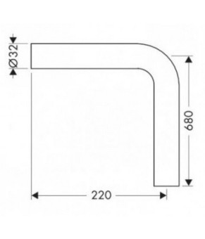Угловой патрубок Hansgrohe 53646000