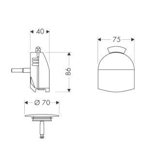 Наружная часть к сифону Hansgrohe Exafill 58127000