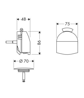 Наружная часть к сифону Hansgrohe Exafill 58128000
