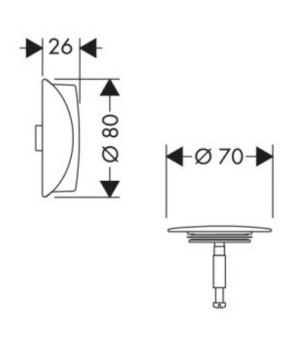 Наружная часть к сифону Hansgrohe Flexaplus 58185990