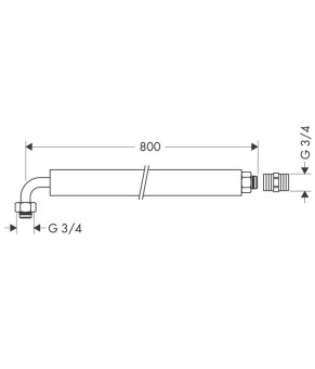 Гибкая подсоединительная труба Hansgrohe 58192000