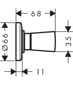 Запорный вентиль Hansgrohe Logis 71970000
