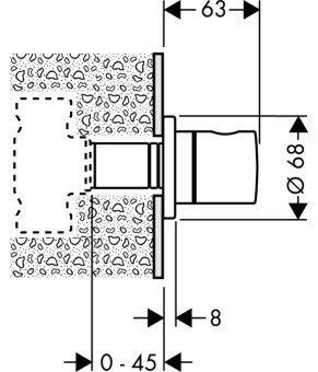 Запорный вентиль Hansgrohe 15972000
