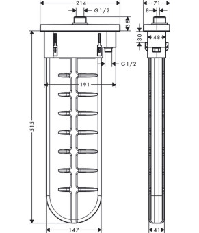 Внешняя часть Hansgrohe sBox 28010000
