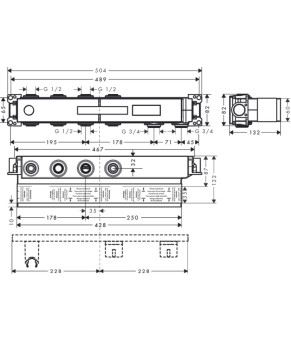 Скрытая часть Hansgrohe RainSelect 15310180