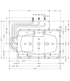 Скрытая часть верхнего душа Hansgrohe Rainmaker 28414180