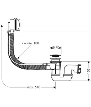 Сифон Hansgrohe Flexaplus 58142000