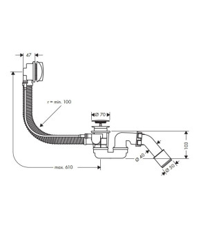 Сифон Hansgrohe Flexaplus 58143000