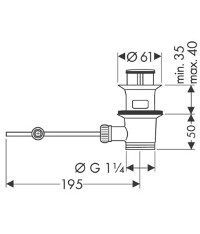 Донный клапан Hansgrohe 94139000