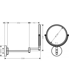 Зеркало для бритья Hansgrohe Logis Universal 73561000