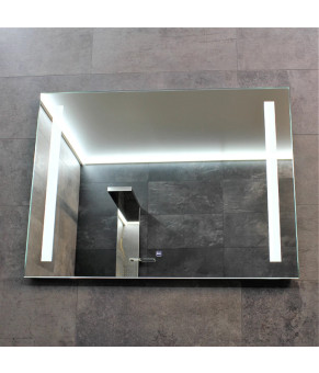 Зеркало Dusel LED DE-M1041 65х80 см с часами 610413