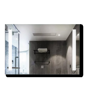 Зеркало Dusel LED DE-M1041 75х100 см с часами и Bluetooth 610417