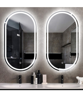 Дзеркало Dusel LED DE-M4031 60х120 см з годинником 640312