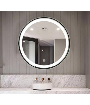 Зеркало Dusel LED DE-M2071D Silver с часами 620716