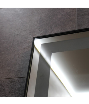 Зеркало Dusel DE-M0061S1 Silver 75х100 см с часами 600624