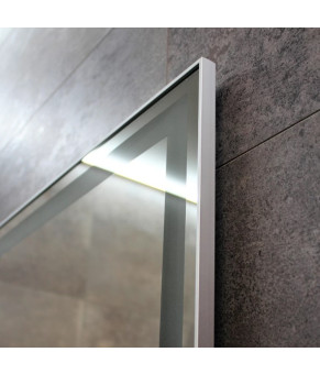 Зеркало Dusel DE-M0061S1 Silver 75х100 см с часами 600624