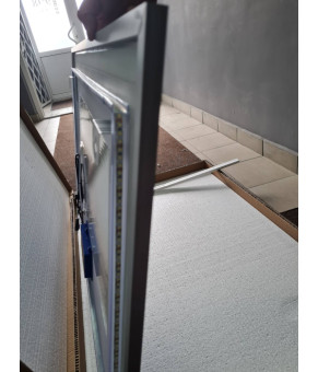 Зеркало Dusel DE-M0061S1 Silver 75х100 см с часами 600624