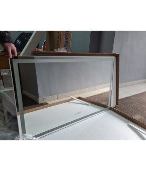Зеркало Dusel DE-M0061S1 Silver 75х100 см с часами 600624