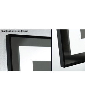 Дзеркало Dusel LED DE-M0061S1 Black 65х80 см з годинником 600617