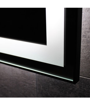 Зеркало Dusel DE-M0061S1 Black 75х120 см с часами 600613