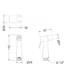 Гігієнічний душ GENEBRE Black (10069441)