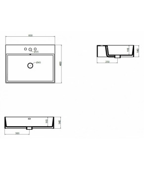 Раковина GSG Box QULAV60 000