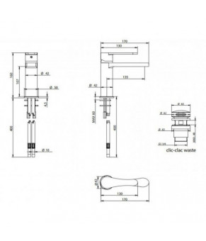 Смеситель Bongio O'Clock 14521CRPR