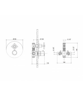 Смеситель Bongio T Cross 30544NE