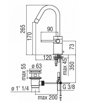 Смеситель Nobili Plus PL00118/1CR