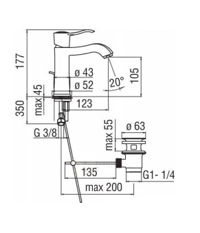 Смеситель Nobili Sofi SI98118/1BR