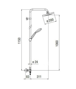 Душевая колонна Nobili Tago TG85330/30CR