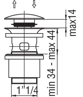 Донный клапан Nobili AV00110/2CR