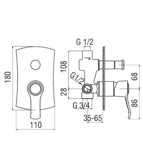 Смеситель Nobili Sofi SI98100BR