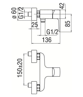 Смеситель Nobili Acquaviva vv103130CR