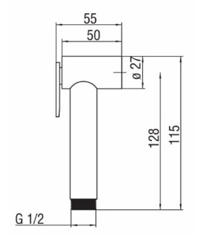 Гигиеническая лейка Nobili Free Shower AD142/132CR
