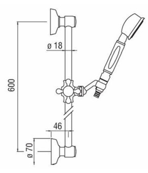 Душевой набор Nobili TekNobili AD140/48CR