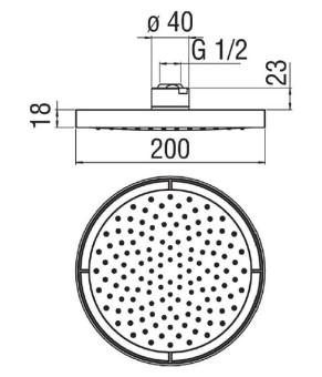 Верхний душ Nobili Sand AD139/10CR