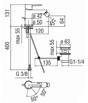 Смеситель Nobili New Road RDE0119/1CR