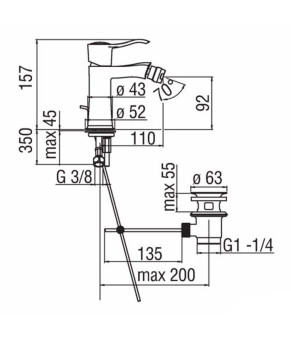 Смеситель Nobili Sofi SI98119/1BR